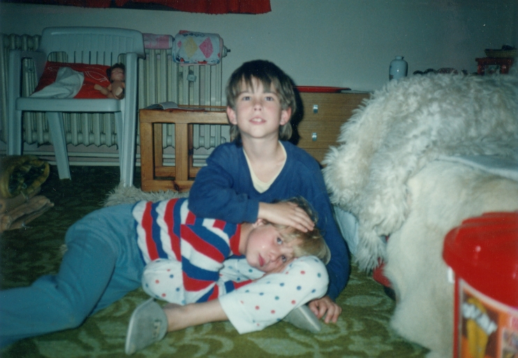 Me, with my younger sister, early 90s