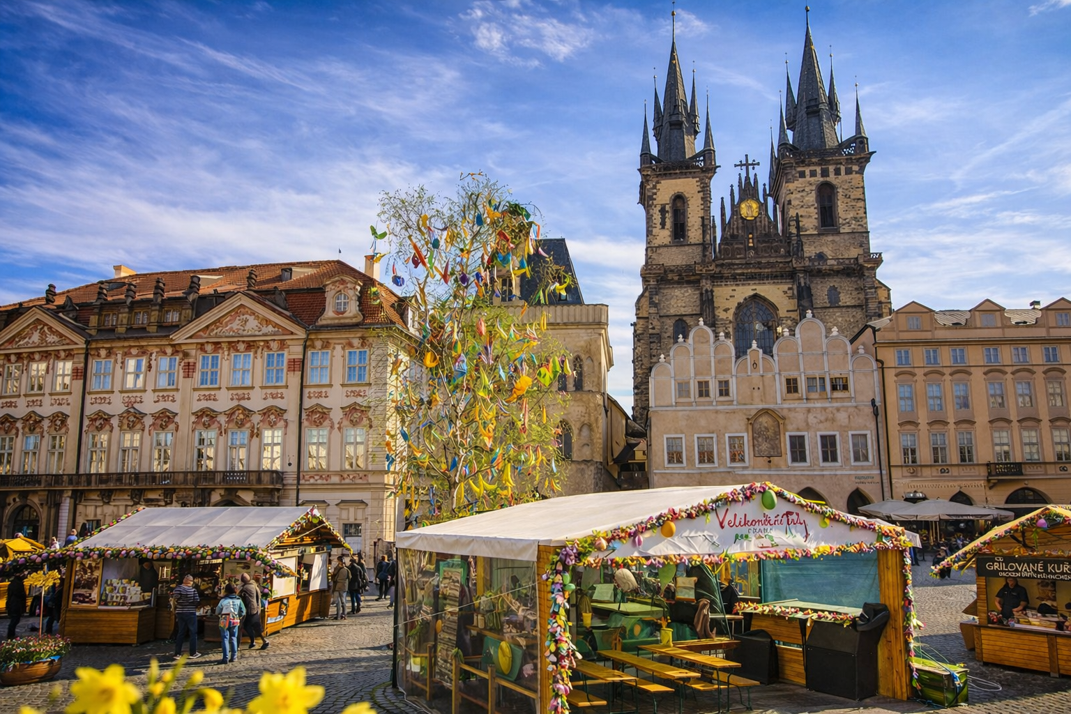 Easter market on Old Town Square 